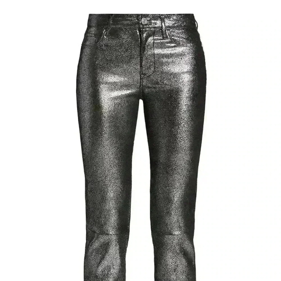 FRAME- NWT Le High Skinny Crop High Rise Silver /Black Jeans sz 24 - Picture 1 of 11